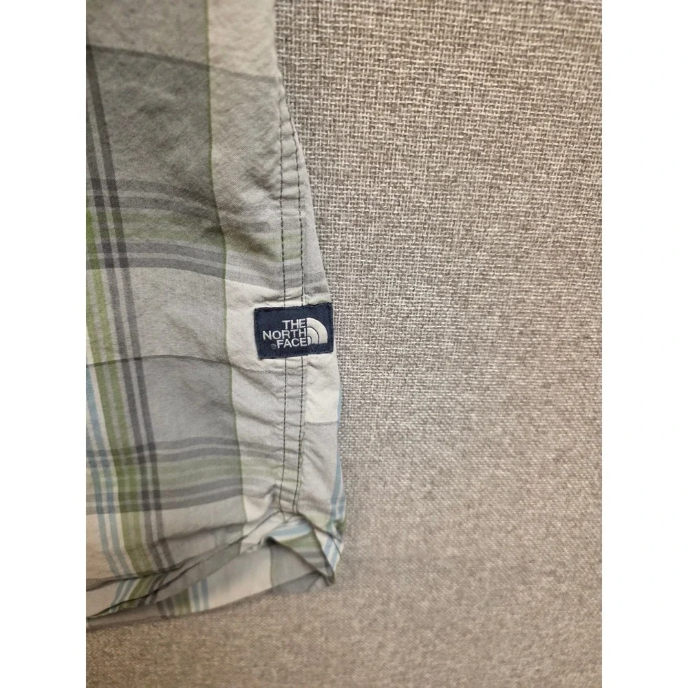 Vintage The North Face Mens Plaid Short Sleeve Button Up Shirt Medium
